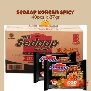 SEDAAP Mie Goreng & Kuah (1dus) Varian Lengkap Food Noodles Instan Ayam Pedas Kuah Iga Bawang Soto Spicy Kari Cheese