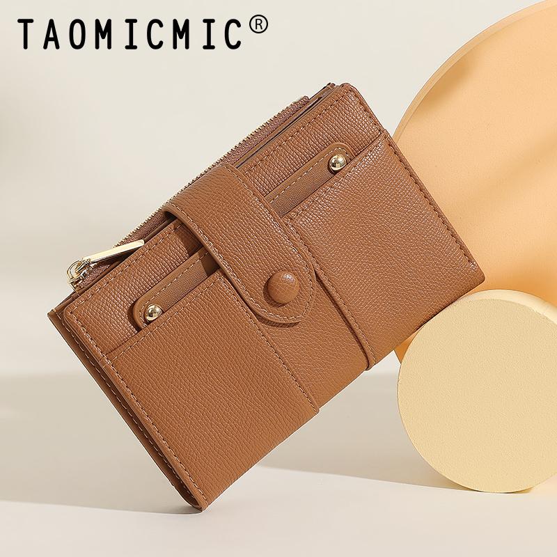 Ví Nữ Ngắn, Thời Trang, Thiết Kế Trơn, Đa Chức Năng, Đa Vách Ngăn, Cầm Tay, Ví