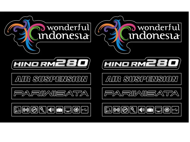 Stiker Lampu Mainan Miniatur Bus Jetbus 3 Jetbus 5 Stationery Paper Vinily + Freee Stiker Mata Strobo Ukuran Kecil + Free Banner VVIP Ukuran Kecil 8