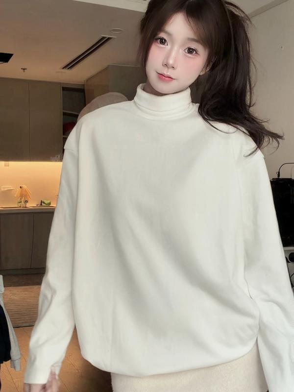 LEEZA - Áo Giữ Nhiệt Nam Nữ LEEZA Dài Tay Cao Cổ 24.01 Basic