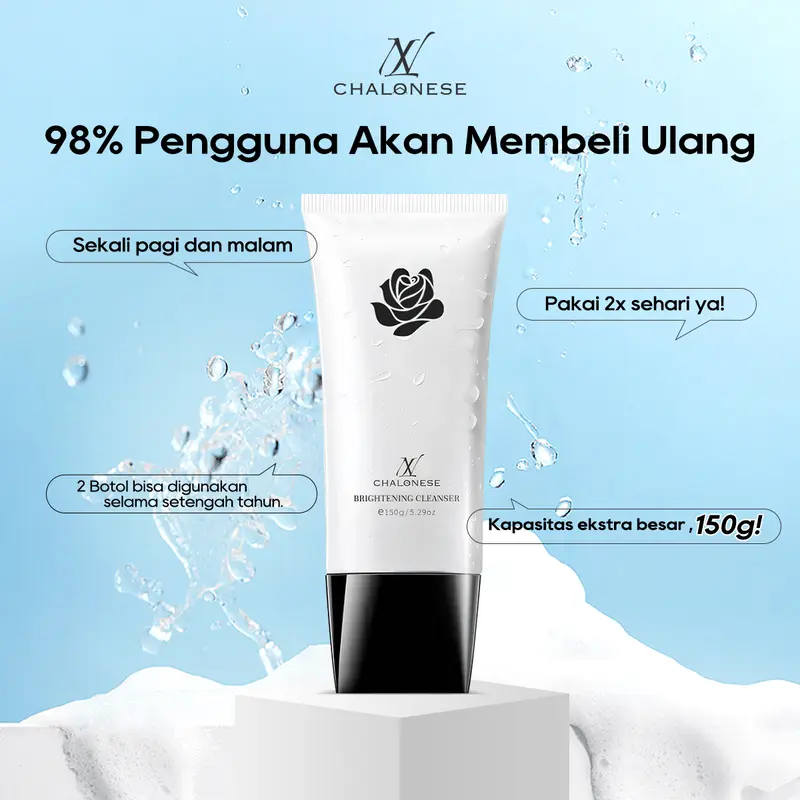 【BPOM】CHALONESE PEMUTIHAN FACIAL WASH 150gr Daily Gentle Facial Cleanser Facial Wash Wajah Muka Cleansing Pencuci Kering Berminyak Mencerahkan Berjerawat Hitam 1