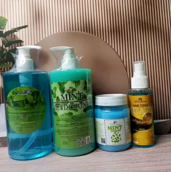 Shampo kondi hair mask mint hair toniq keratin