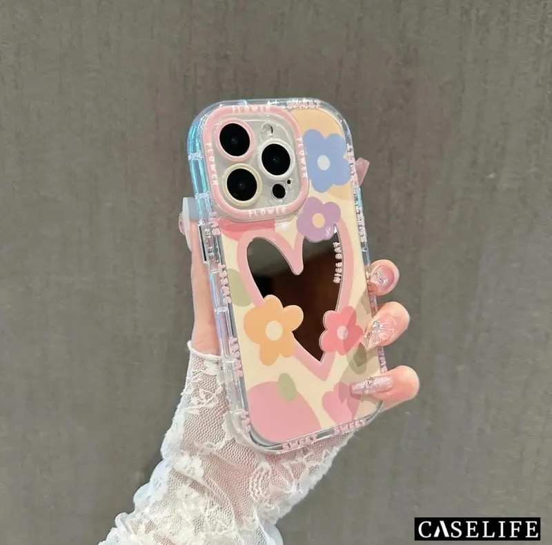 Caselife Mirror 3D Lovely Casing Iphone 11 12 13 14 15 Pro Max Plus Softcase 5