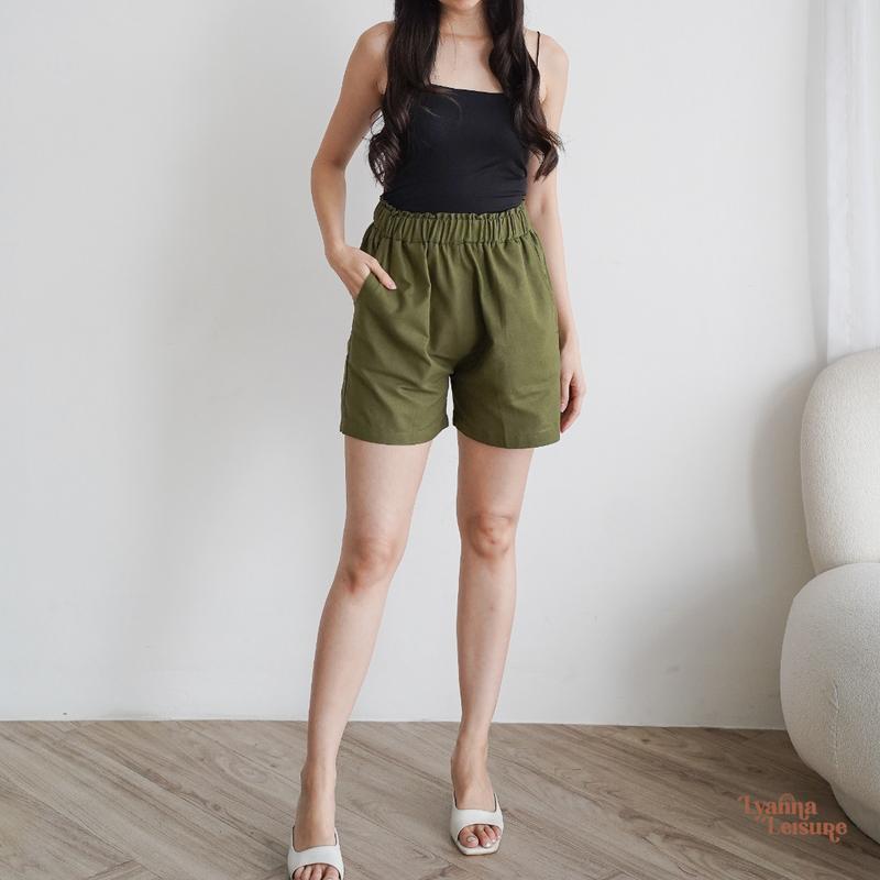 Celana Pendek Linen Wanita Highwaist | JOY | Lyanna Leisure 3