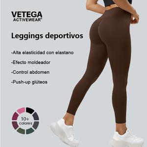 Leggings Deportivos Mujer De Licra Glúteos Transpirable Gym, licra para yoga no transparente, cintura alta, corte ajustado, control de abdomen y realce de caderas