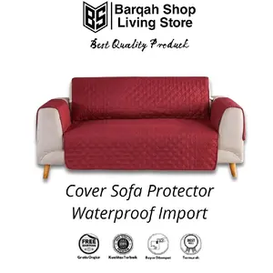 Cover Sofa Protector 1/2/3/4 Seater Sarung Pelindung Sofa Microfiber Waterproof Anti Air
