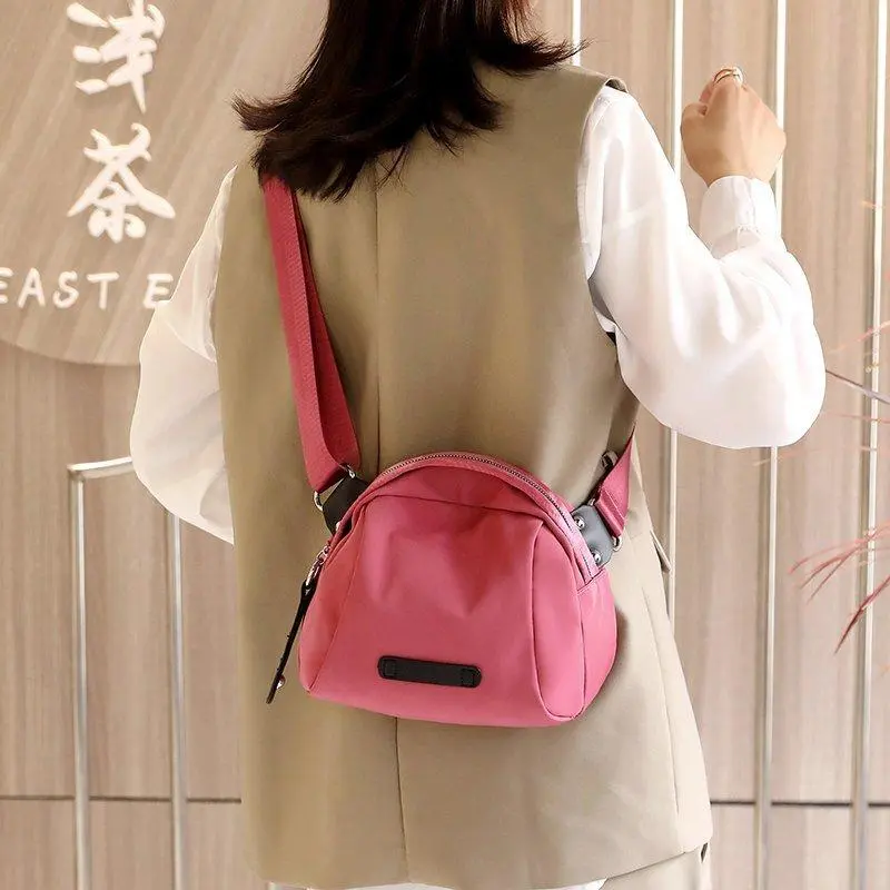 All-match Women's Bag Waterproof Nylon Light Ladies Underarm Shoulder Bags Fashion Shell Zipper Small Crossbody Messenger Bag