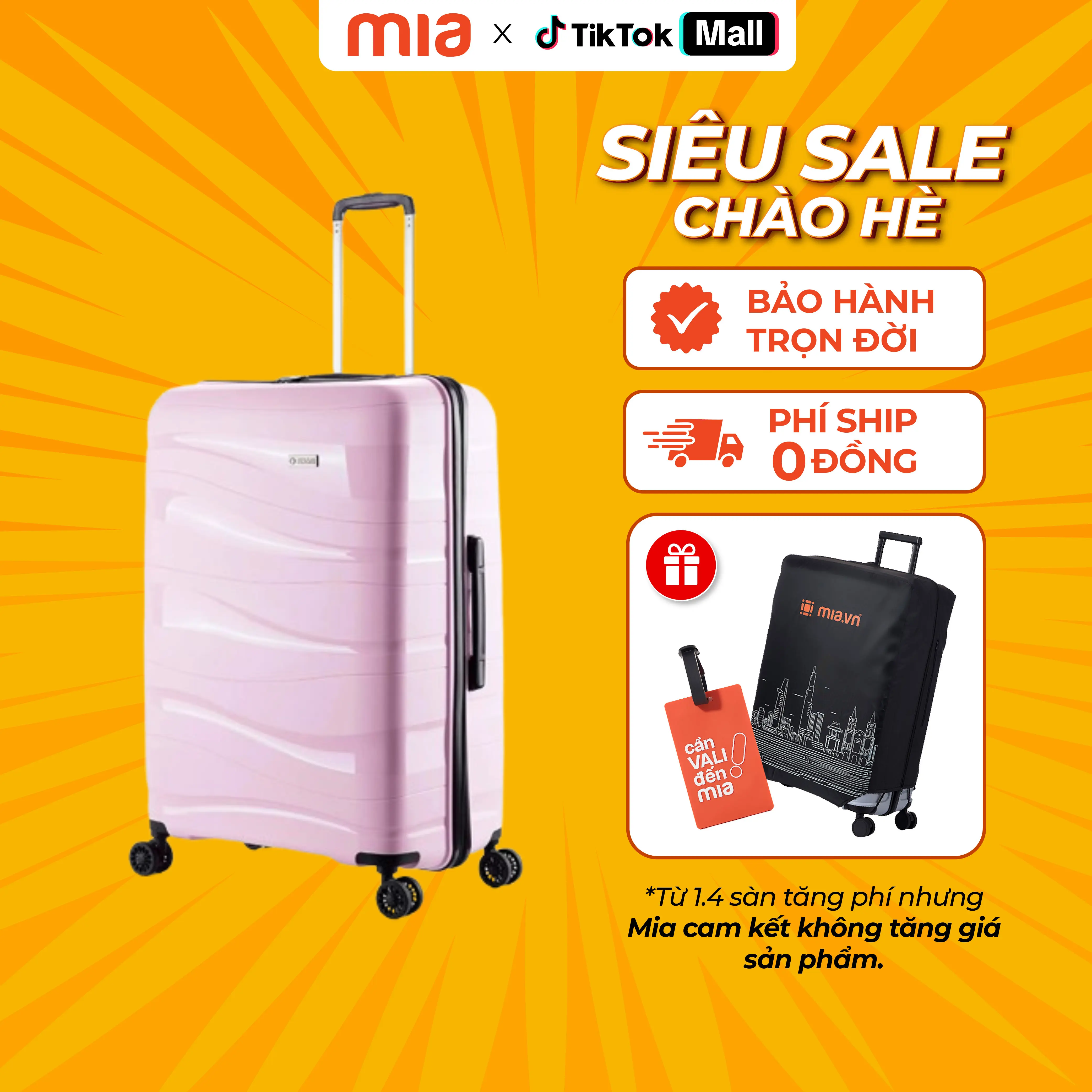 [HÀNG HOT GIỚI HẠN] Vali du lịch Pisani LANI 2 Size - 20/24 Thân nhựa PP hạn chế bể vỡ tốt, bất chấp mọi va đập, khoá số TSA chuẩn quốc tế, BẢO HÀNH MIỄN PHÍ TRỌN ĐỜI
