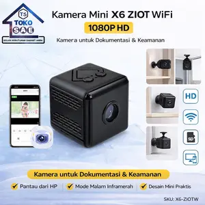 Tokosae X6-ZIOTW WiFi Camera X6 App ZIOTW Full HD 1080P Wireless CCTV Monitoring Rumah Kantor Kontrol App HP