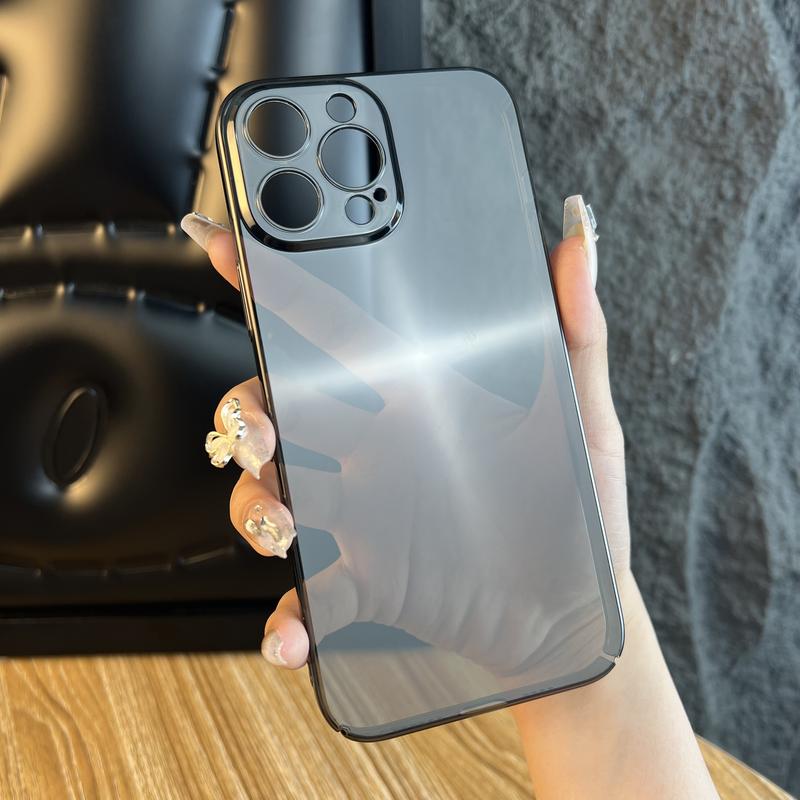 Ốp Điện Thoại, Dành Cho iPhone 16 / 15 / 14 / 13 / 12 / 11 / Pro Max / X / XR / XS Max, Thiết Kế Thời Trang, Che Phủ Toàn Bộ, Màu Đen Trong Suốt, Được Làm Bằng Chất Liệu Acrylic, Siêu Rõ Ràng, Siêu Trong, Siêu Mỏng Và Nhẹ, Vỏ Tản Nhiệt