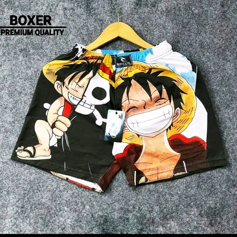 BOXER CELANA PENDEK SULFING. Pria Motif  Printing Combed Lembut Shorts Panjang 3