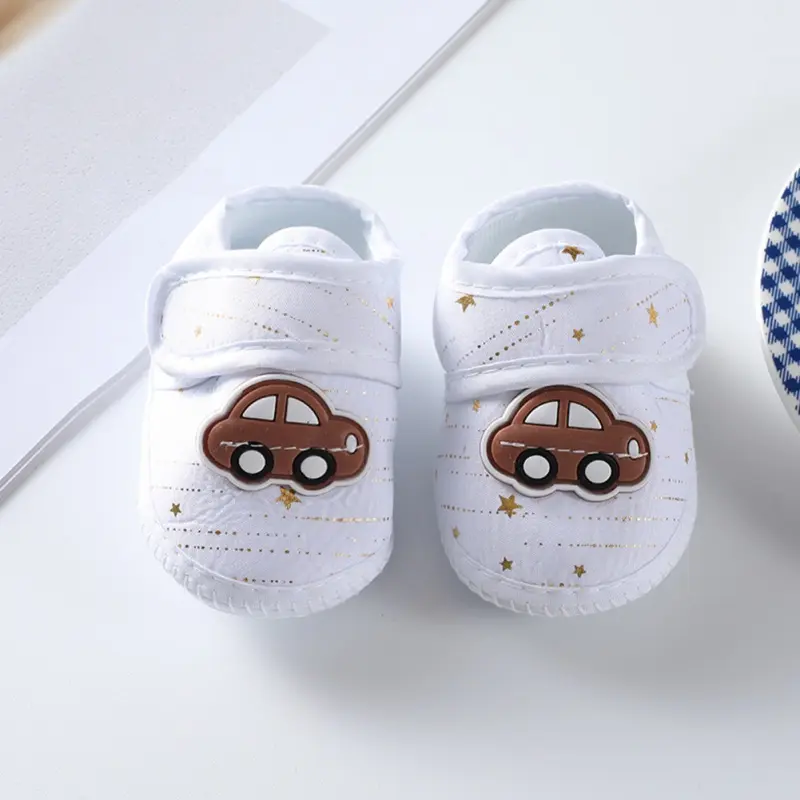 Giày Vải Bé Trai Bé Gái 0-12 Tháng Tuổi Giày Đi Bộ Thiết Kế Họa Tiết Hoạt Hình Trọng Lượng Nhẹ 3