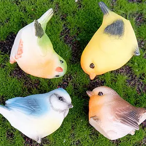 PRODUK TERBARU! New 1PC Simulation Wild Birds Animal Toys Cute Mini Parrot Model Figures Miniature Landscape Ornament Household Decoration Gifts