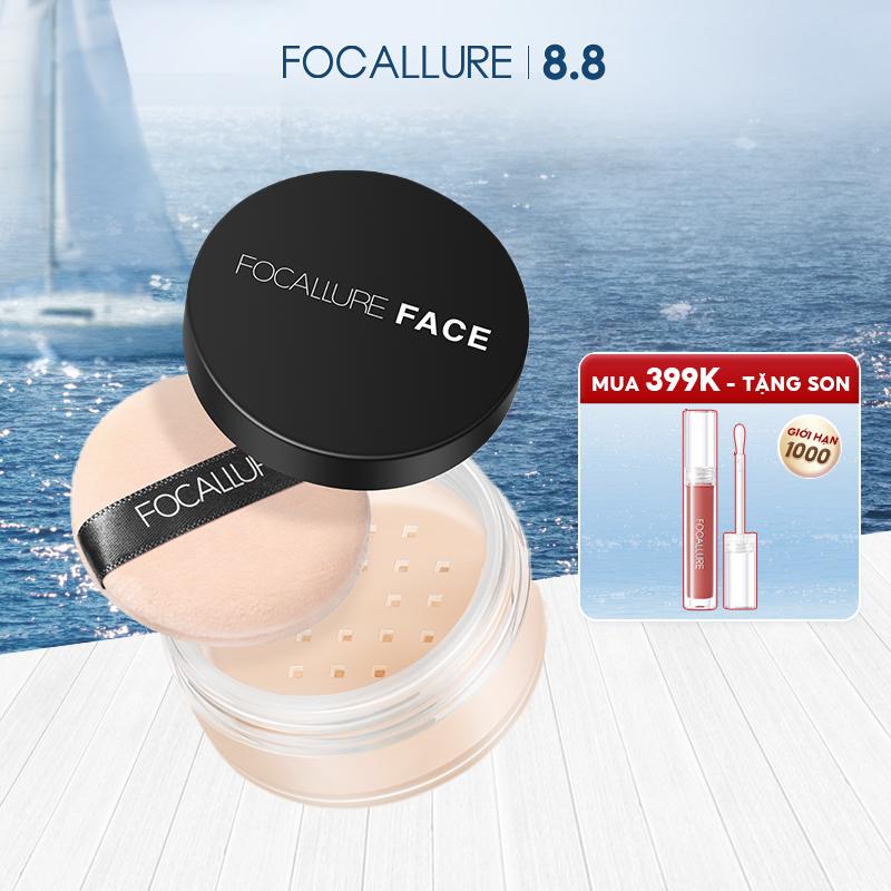 FOCALLURE Phấn phủ cố định lớp makeup kiềm dầu 3 màu có thể chọn 7g