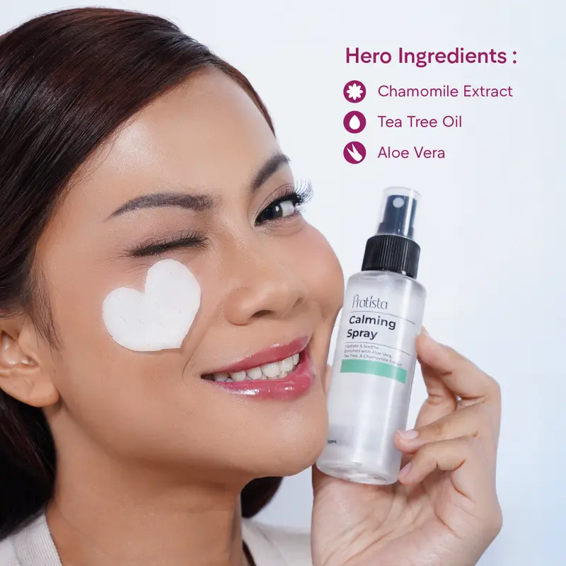 [Promo Hemat Bundling isi 2] Pratista Calming Spray Membantu Menenangkan Kulit Merawat Kulit Beruntusan dan Jerawat Menghidrasi Kulit Wajah 100ml 3
