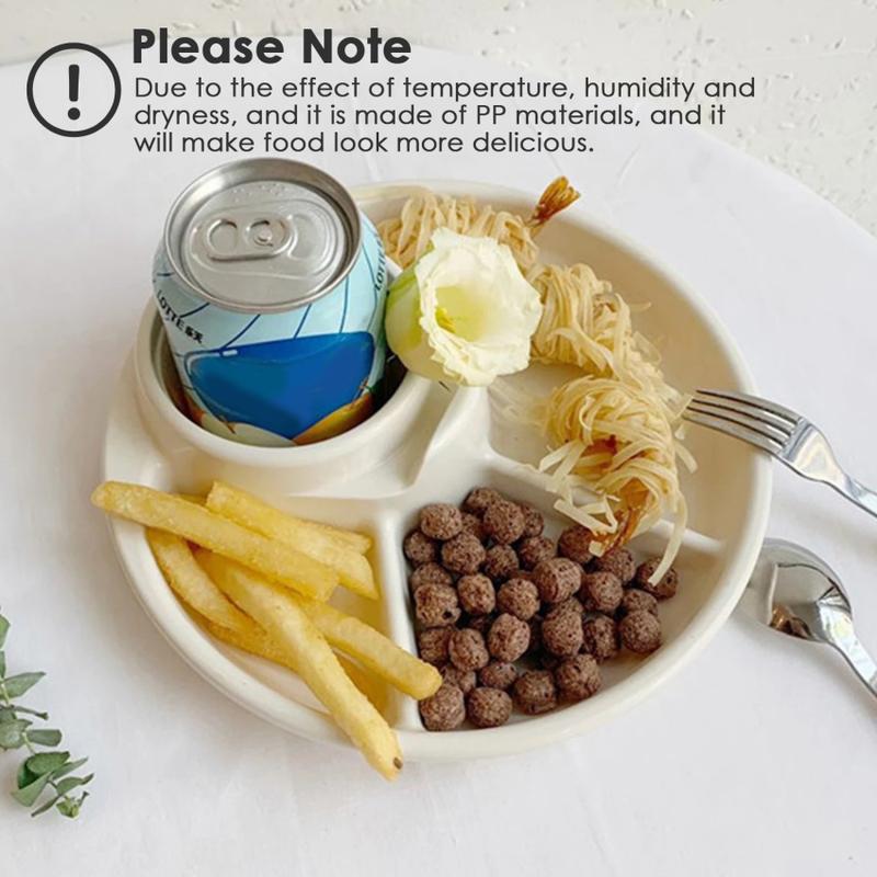 Product Introduction of Breakfast Plate Divided Portable Barbecue Picnic Tray Portion Control Plate For y Eating For s Kids Dinner Plate 8