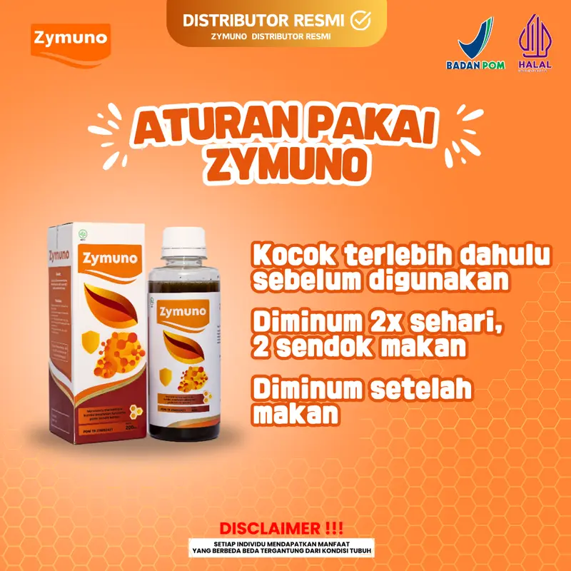 Madu zymuno Original - 200ml/botol- Organik | Distributor resmi - Halal Bpom [Bisa COD] Honey Syrup Herbal 2