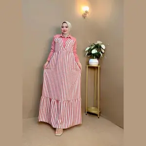 Gamis Helena Cringkle motif kombinasi cringkle airflowd