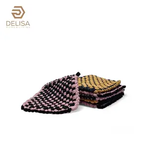 Paket Hemat 4 Pcs Cempal Anyam Tahan Panas Berkualitas Terbaik Multi Functional Napkins Polyester Casual Polytex Serbaguna Serbet Anti Lengket Praktis Dibersihkan