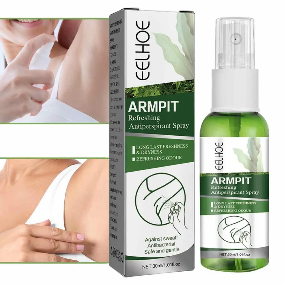 Xịt khử mùi, 30ml, để loại bỏ mùi nách và dưới cánh tay, làm mới cơ thể, chất lỏng khử mùi, thích hợp cho mùa hè, mồ hôi, dành cho phụ nữ và nam giới, đồ dùng