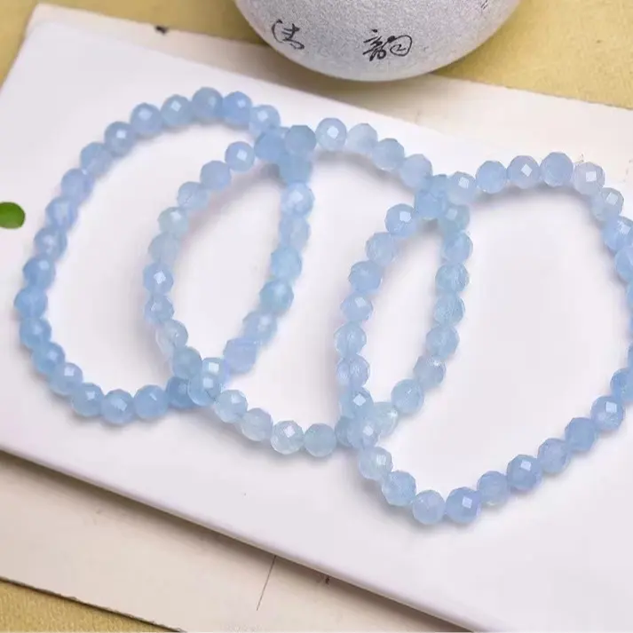 Sea Xanh Biển Treasure Single Circle Faced Bracelet, Khoảng 6mm trong màu sắc tươi sáng 4