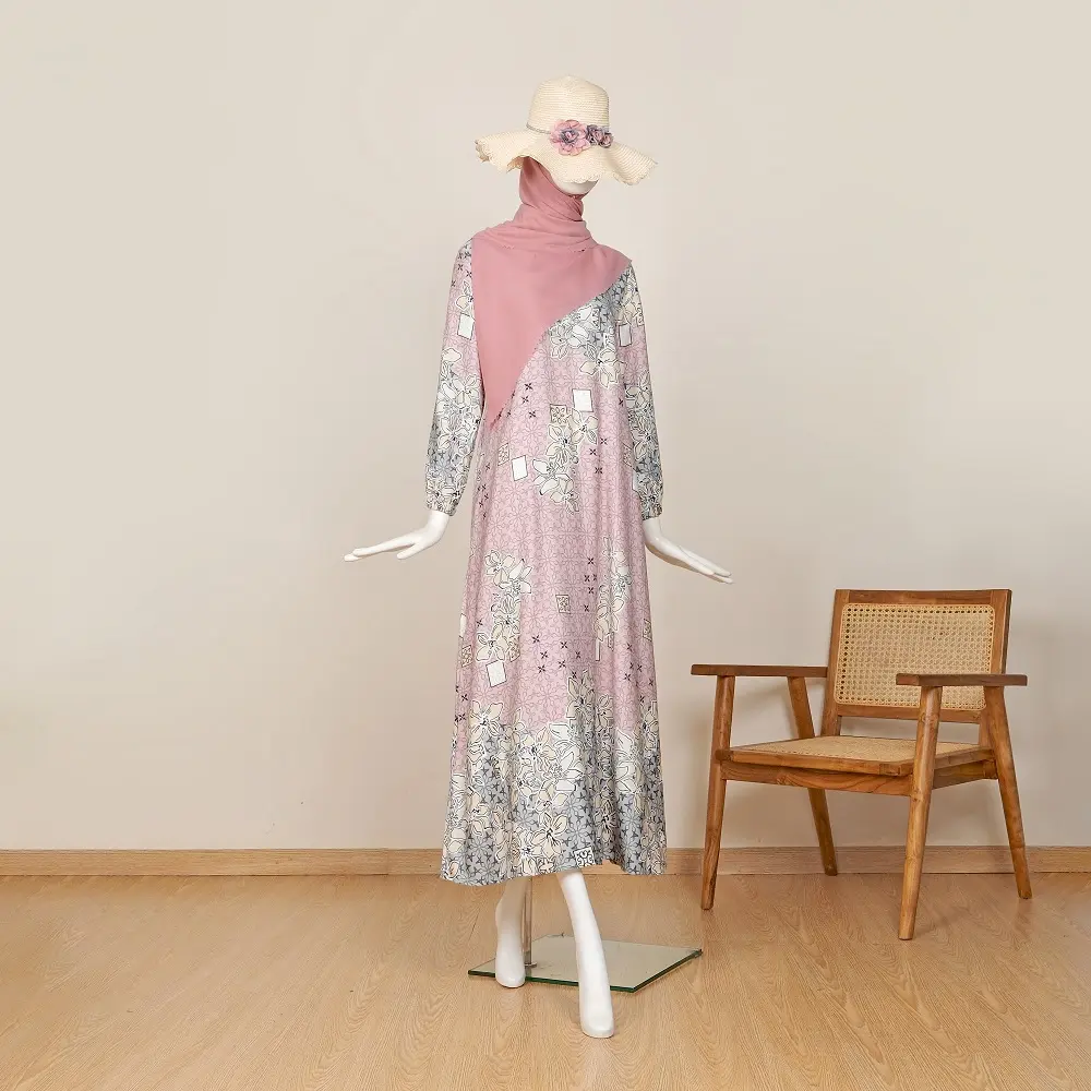 Sasha Dress Busui Gamis Bahan Maxmara Size S-XL Kantong Karet