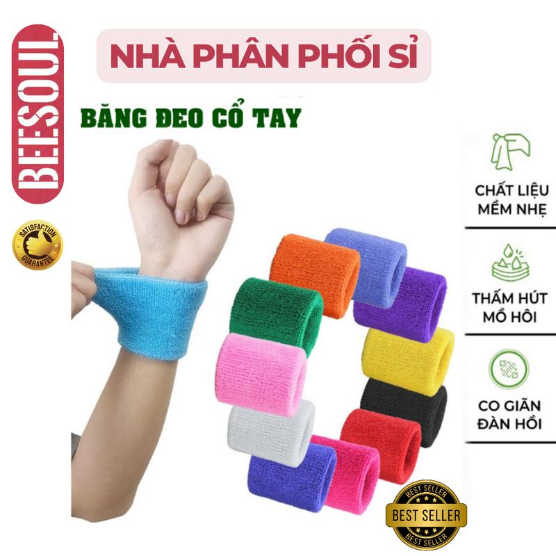 Băng cổ tay nội địa TRUNG thể thao nam nữ Pickleball Beesoul, băng chặn mồ hôi tay bảo vệ cổ tay, thấm hút mồ hôi