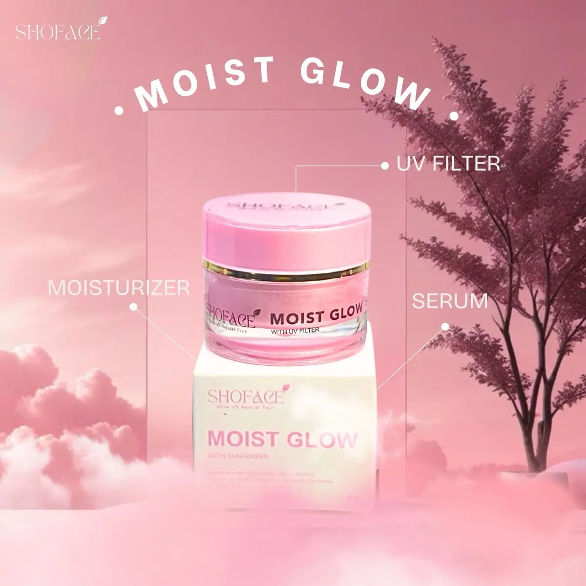 SHOFACE - MOIST GLOW WITH UV FILTER 1 PCS