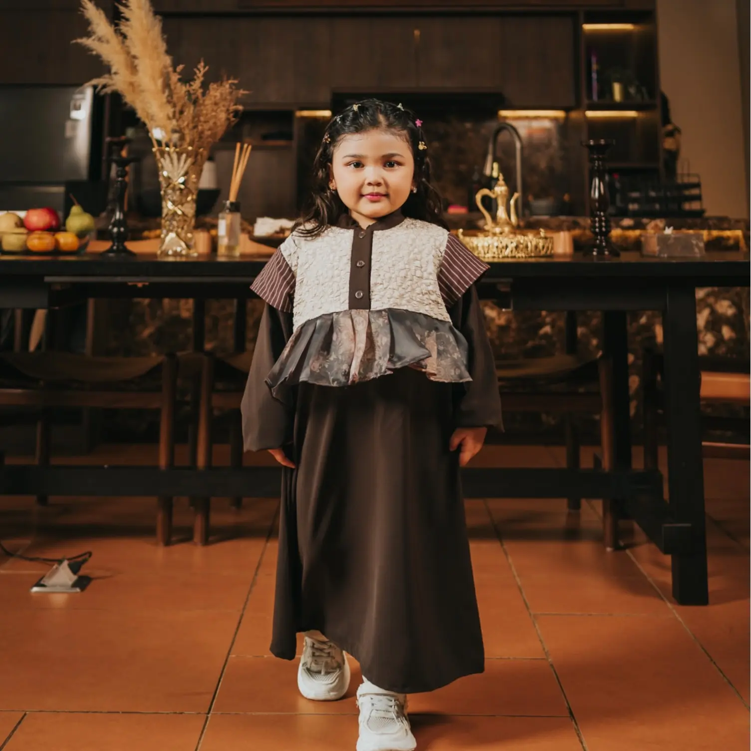 Dress Coklat Anak (S-M)