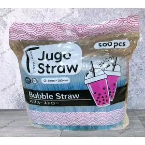 sedotan steril merk jugo hitam 6mm dan 12mm /bening 6mm