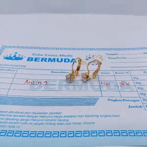 anting desi wanita emas muda 3,75 free surat