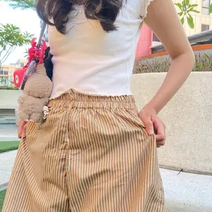 Haruka Hotpants wanita | celana pendek salur | strip pant basic Melar Nyaman Kulot Shorts Santai Dewasa