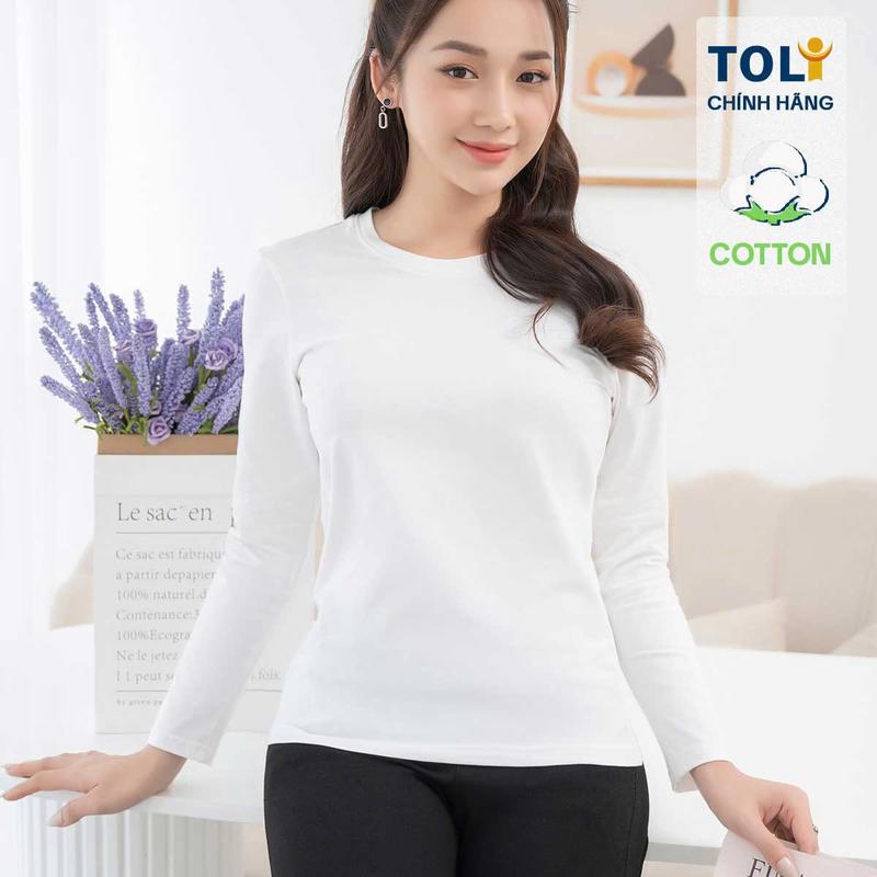 Áo thun nữ Tay Dài TOLI cổ tròn 10 màu đẹp form suông vừa dáng vải cotton co dãn 4 chiều - LHB10 Chất Lượng Cao Cấp Giá Tầm Trung