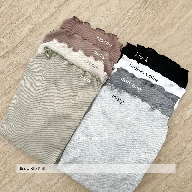 Jisoo Inner Combed Rib Knit Lengan Panjang 2