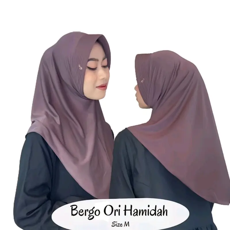 BERGO HAMIDAH ORI PET BORDIR JERSEY PREMIUM || HIJAB BERGO SIZE M 0