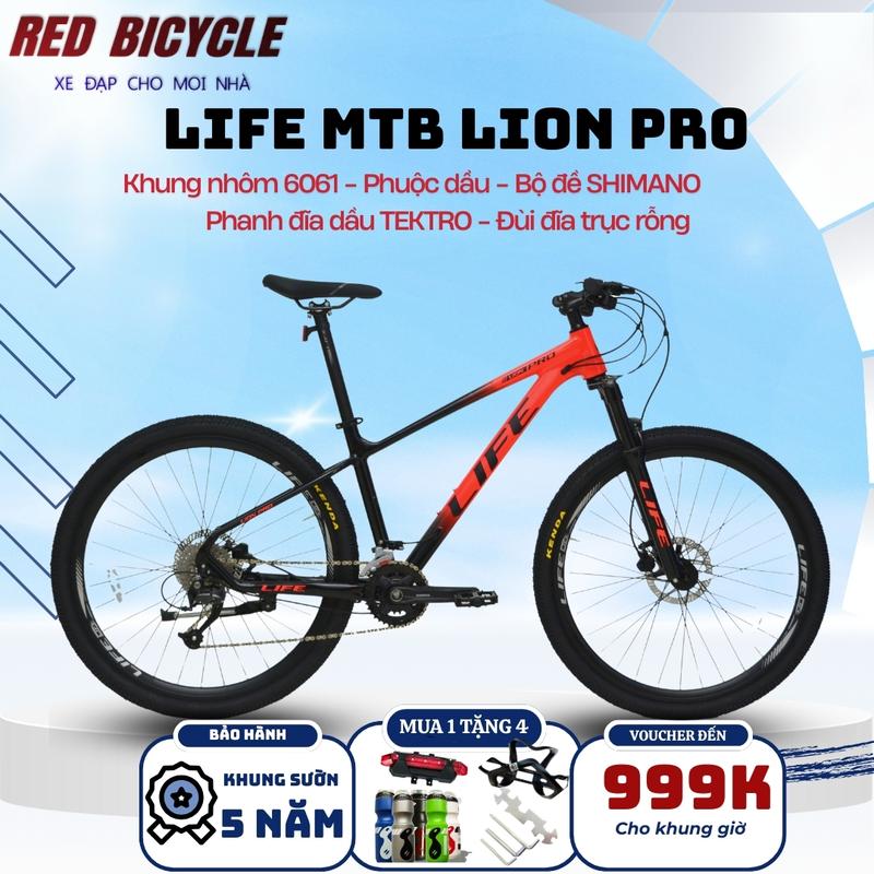 [SALE] Xe Đạp Thể Thao Địa Hình MTB LIFE LION PRO Đề Shimano - Phanh Dầu TEKTRO - Phuộc Dầu -Trục Rỗng