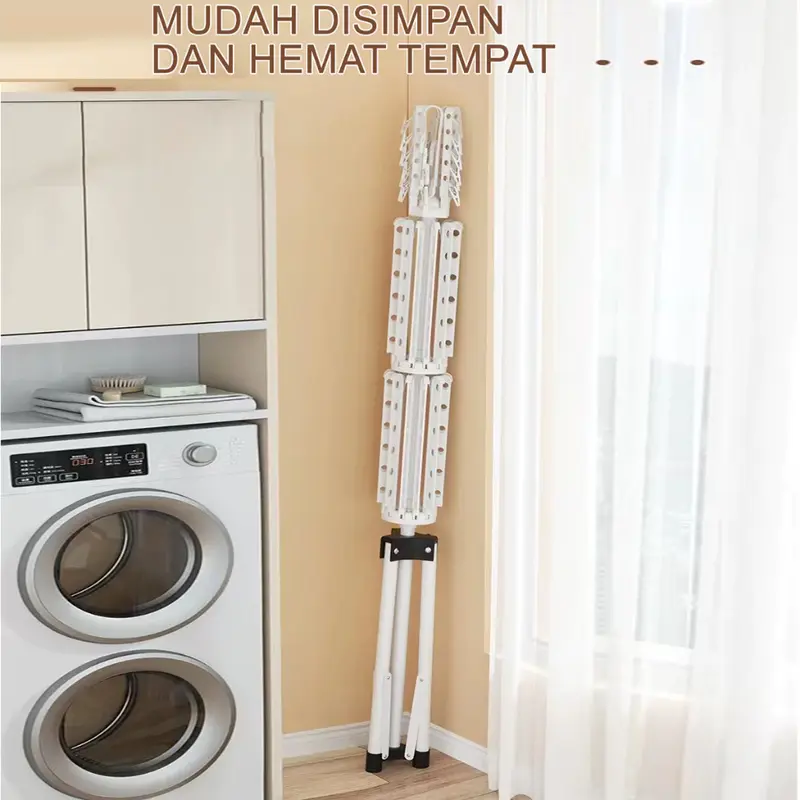 Jemuran Baju Bayi Jemuran Klip Rak Jemuran Baju  Hanger Baju Bayi Serbaguna Rak Pengeringan Bergerak 4
