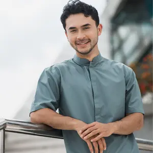 Maroko Kemeja Koko Kerah Shanghai Lengan Pendek BYBLANK – Kemeja Koko Superfine Cotton Pria