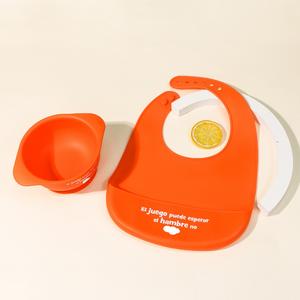 Silicone Suction Baby Bowl BPA Free Silicone Bowls with Bib Baby Product Supplier