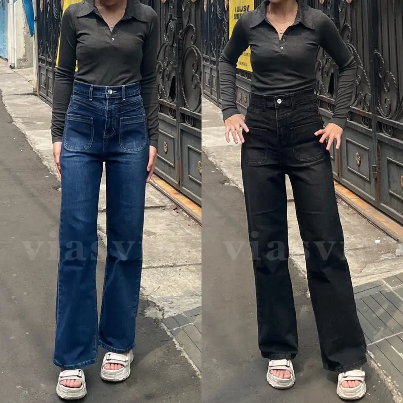 Viasvie - Mia Pocket Straight Jeans 0