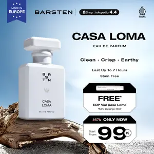 Barsten Casa Loma - Eau De Parfum 40Ml, Wangi Pria Maskulin, UNISEX Tahan Lama (Clean, Crisp, Earthy)