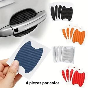 Protector de manija de puerta de auto, 4 piezas de calcomanía para manija de puerta de auto, Protector anti-rayaduras para manija de puerta de auto, Accesorios exteriores para auto