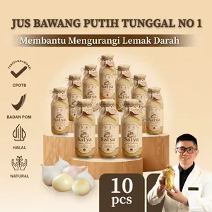 SATYA Natural Juice Lemon Apel (PAKET 10 Botol) Jus Bawang Putih Tunggal BPOM TR