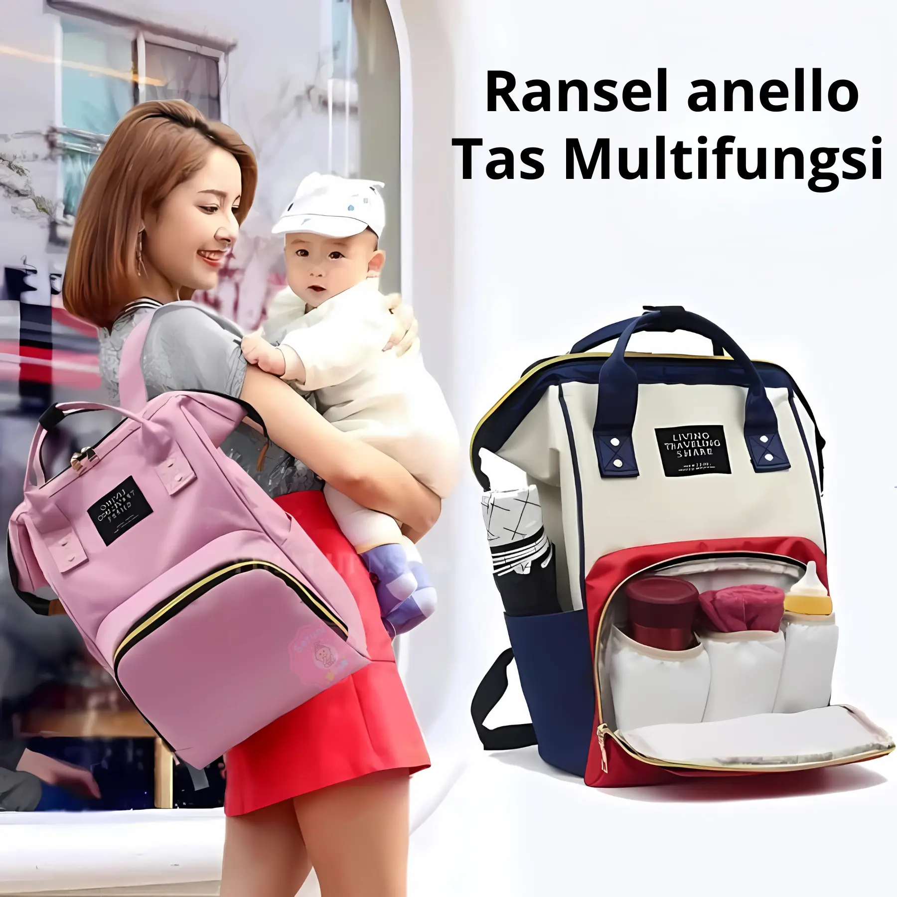 Tas Anello PREMIUM Ransel Tas Organizer Multifungsi Diaper Bag Baby Backpack Tas Anelo