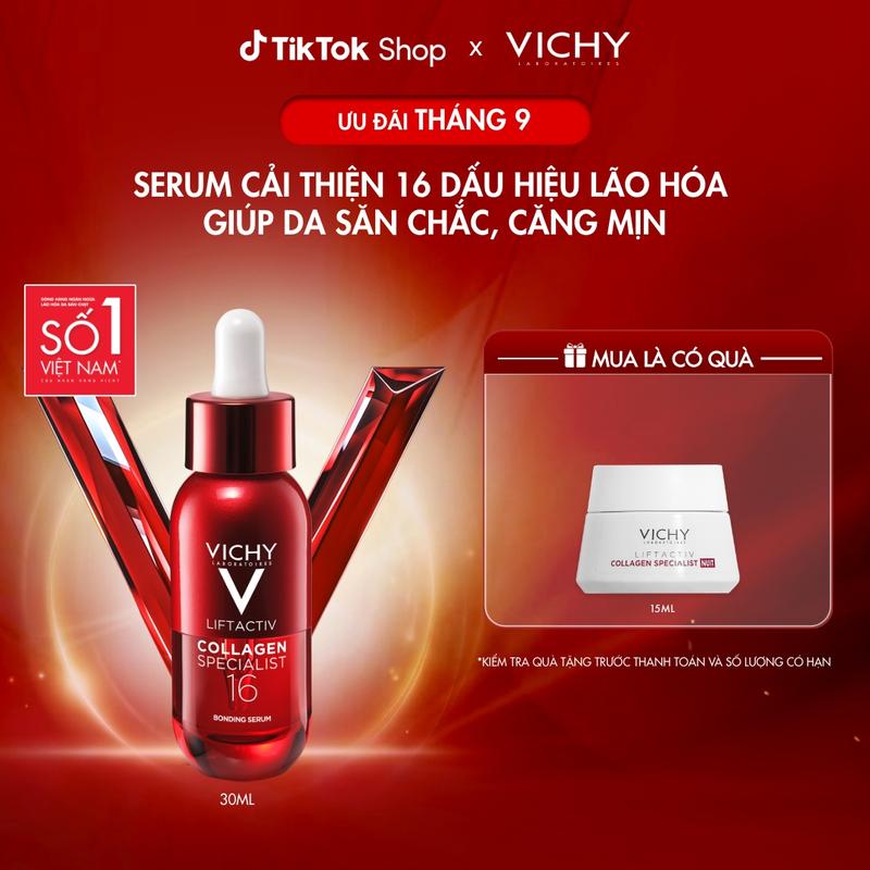 Serum VICHY COLLAGEN 16 giúp da trông săn chắc, cải thiện 16/16 dấu hiệu lão…