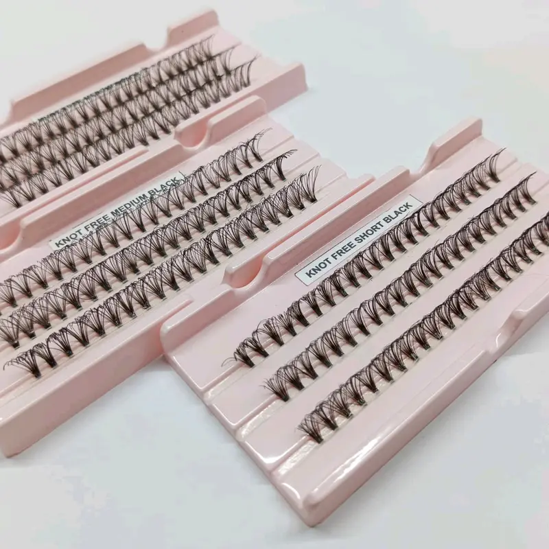 Bulu mata knot free super lentik Tebal bulu mata latina fake lashes bulumata anime wispy eyelashes Mempercantik tanpa lem bulu mata dan lem buluma tamurah eyelash nya satu paket extension 5