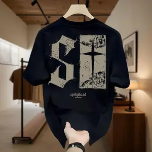 Kaos, Gaya Inggris Spesial, Pria Lengan PendekTrendi, Longgar, Ukuran Besar, Kemeja PasanganUkuran Besar, Unisex