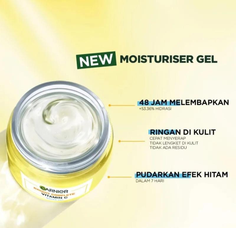 Product Introduction of Garnier Bright Complete Vit C/Sakura Glow Ceramide Moisturizer Pelembab & Pencerah Wajah Water Gel 20ml dengan Niacinamide dan Hyaluron - Mencerahkan 6