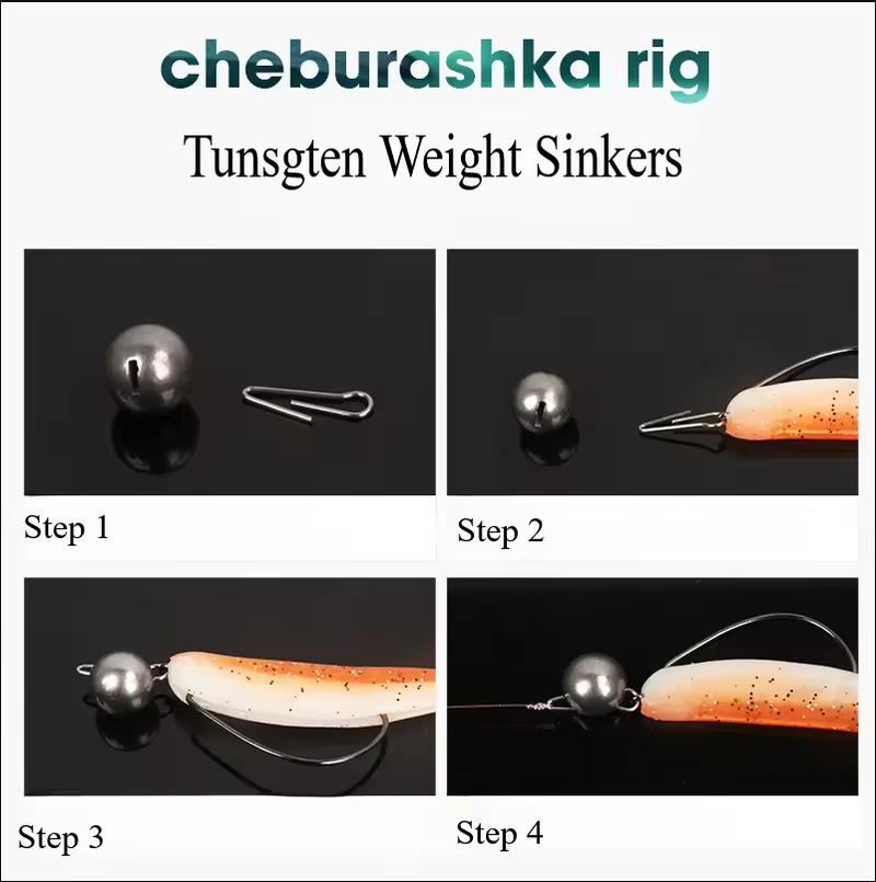 Product Introduction of 0.6g ~ 3g 97% Sinterted WC Solid Cheburashka weights Plain For Bass olfram Fishing Tackle Accessories 3