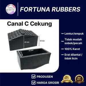 KAKI KARET TANGGA BAJA RINGAN CANAL C CEKUNG UKURAN 35X75 MM